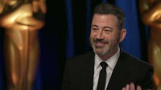 Oscars 2024 Jimmy Kimmel on why he returned to host Oscars hint Barbie and more [upl. by Novikoff535]