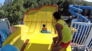 Scary Tsunami Water Slide at Aqua Club Dolphin [upl. by Nahguav]