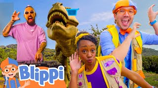 Dino Dance  Can you guess the Dinosaur  Blippi ft LennyPearce  Educational Videos for Kids [upl. by Maidy276]