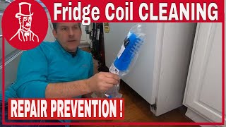 how to clean under refrigerator coils  prevent fridge from not cooling [upl. by Arno]