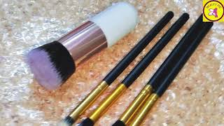 How to use basic makeup brushes unboxing [upl. by Enelyaj503]