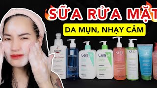 Review TOP 8 Sữa rửa mặt cho DA MỤN NHẠY CẢM  HOT NHẤT HIỆN NAY [upl. by Atibat]