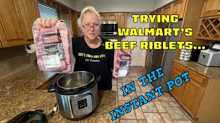 Trying Walmart’s Beef Riblets In The Instant Pot  YUMMO Let’s Go [upl. by Arlena]