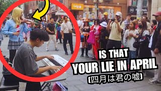 What happens when you play ANIME music on a public piano [upl. by Edan166]