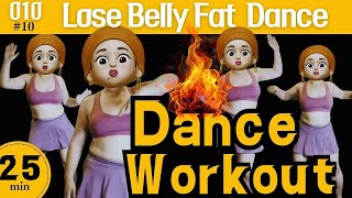 Lose belly fat workout exercises 25 min  No jump  Low impact [upl. by Katrine]