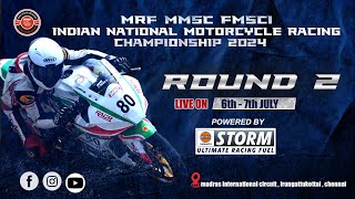 MRF MMSC fmsci Indian National Motorcycle Racing Championship 2024 Day 2 Round 2 [upl. by Enos]