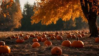 Fall Ambience with Nature ASMR  Cozy Fall Pumpkin Patch [upl. by Rojam]