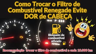 Como Trocar o Filtro de Combustível Renegade Evite quotDOR de CABEÇAquot [upl. by Grannie]