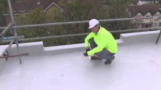 Liquid Roofing over parapet walls using GacoRoof liquid silicon roofing system [upl. by Heyes]