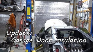 Garage Door Insulation Update  save the Garage AC  garage heat [upl. by Aicyle]