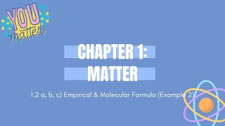 Matriculation Chemistry Chapter 12 Empirical amp Molecular Formula Example 2 [upl. by Kaitlin]