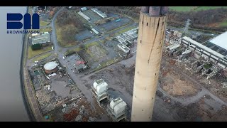 Iconic chimney at Longannet Power Station demolished [upl. by Nazar173]