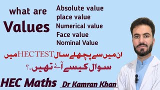 Lec 12 HEC Maths Place Value Face Value Absolute Value by Dr Kamran khan [upl. by Willdon]