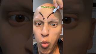 MY EYEBROWS RETURN🥰😱 comedy funny lol alopecia [upl. by Colyer]