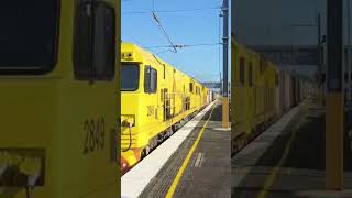 2849 passing through Caboolture station with small toot and still jumped scared me [upl. by Yalahs]