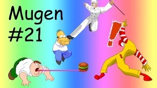 AN Mugen 21 Homer Simpson amp Peter Griffin VS Colonel Sanders amp Ronald McDonald [upl. by Aidil]