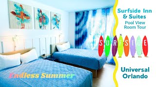 Universal Orlando  Endless Summer Resort Surfside Inn amp Suites Pool View Room Tour Room 1323 [upl. by Trilly]