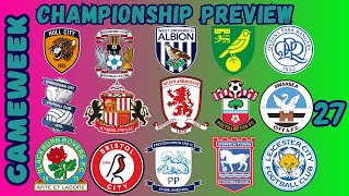 Efl Championship Gameweek 27 Preview Coventry to STUN Leicester City amp QPR to SMASH Watford [upl. by Fredie394]