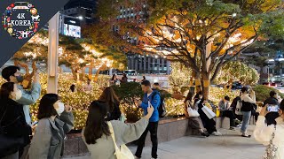 Myeongdong Evening with End of the Year Ambience  4K KOREA  Nov2022 [upl. by Luapnaes]