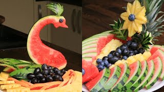 Art In Super Fruit Platter Decoration Ideas Cutting Tricks [upl. by Beauregard]