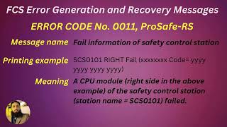 FCS Error Generation and Recovery Messages Error 0011 [upl. by Sada882]