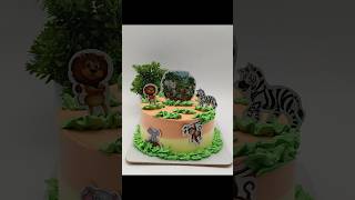 Jungle theme cake 😍 trending shorts short youtubeshorts viralvideo [upl. by Marylee]