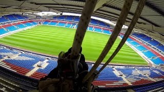 POINT OF VIEW Workmen abseiling at the Reebok Stadium [upl. by Premer905]