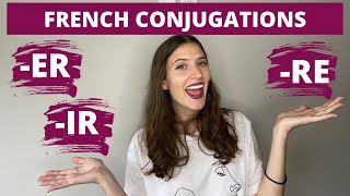 HOW TO CONJUGATE REGULAR FRENCH VERBS IN THE PRESENT TENSE  Conjugate the Present Tense in French [upl. by Sedgewinn614]