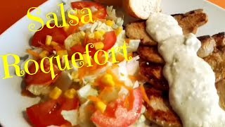 Receta salsa al roquefort  Recetas de salsas  Fáciles y rápidas [upl. by Zacherie614]