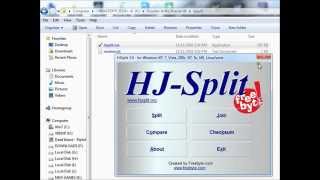 How to use Hjsplit to join files into one rar file [upl. by Dorion]