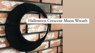 DIY Halloween Crescent Moon Wreath 🌜 Dollar tree [upl. by Christalle319]