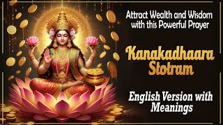 Kanakadhaara Stotram  A Powerful Prayer to Goddess Lakshmi for Prosperity and Wisdom [upl. by Einiffit]