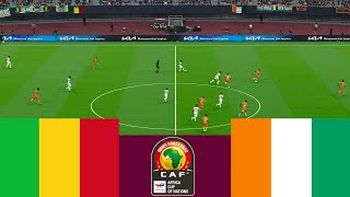 Mali 1 vs 2 Cote dIvore 2024 CAF Africa Cup  Video game simulation PES 2021 [upl. by Aseneg]