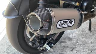 KYMCO XCITING S400  Arrow Exhaust via Mid Pipe [upl. by Anahc418]