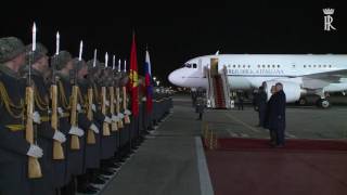 Arrivo del Presidente Mattarella in visita ufficiale nella Federazione Russa [upl. by Aical526]