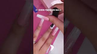 Trying 1 SHEIN press on nails 💅🏻 [upl. by Ikairik694]