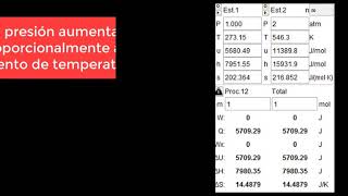 Proceso isocorico de calentamiento gas perfecto [upl. by Lindgren499]