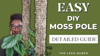 How to Make a SIMPLE Moss Pole  Step by Step For Beginners [upl. by Donielle]