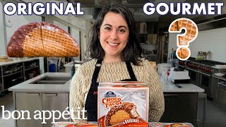 Pastry Chef Attempts to Make Gourmet Choco Tacos Part 1  Gourmet Makes  Bon Appétit [upl. by Htbazile]