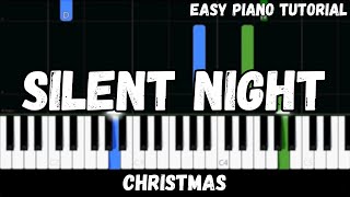 Christmas  Silent Night Easy Piano Tutorial [upl. by Jackie]