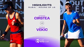 Sorana Cirstea vs Donna Vekic  2024 Dubai Round of 16  WTA Match Highlights [upl. by Howes]