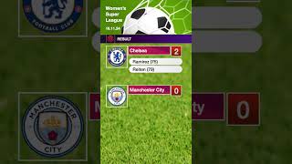 WSL Chelsea vs Manchester City  Result and Table  16th November 2024 [upl. by Akialam]