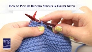 How to Pick Up Dropped Stitches in Garter Stitch [upl. by Joann]