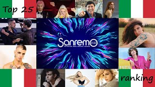 My Sanremo 2022 top 25 ranking with comments [upl. by Rebmik]