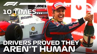 10 Times F1 Drivers Proved They Aren’t Human [upl. by Eyssej373]