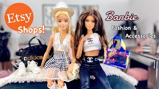 Barbie Etsy Shop Reviews Realistic Doll Clothes Accessories amp More  Barbie Doll Etsy Haul [upl. by Aicilat]