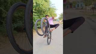 3 Wheeler Cycle Wheelie 😱  Cycle Wheelie Kese Kare  Cycle Stunt cyclestunt cyclemodified [upl. by Meit]