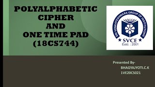 POLYALPHABETIC CIPHER 18CS744 [upl. by Atelahs617]