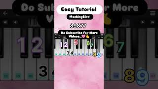 MockingBird On piano  easy piano tutorialmockingbird piano shorts [upl. by Lyle]