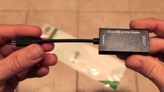 Micro USB to HDMI adapter unboxing and review [upl. by Adniled]